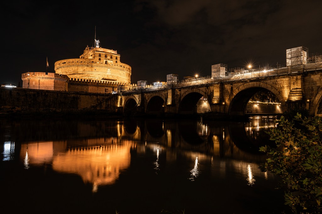Castel Sant'Angelo. A Castle in Rome. Seen with Ponte in the foreground (unfortunately under construction at the time) but beautiful nonetheless.