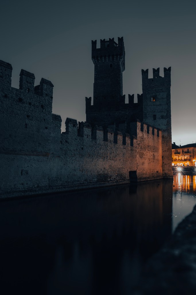 Castello Scaligero, a renaissance castle on Lake Garda. At night, it is especially wonderful to see, and in the day, you can climb to the top of the watch tower to get wonderful views of the lake.