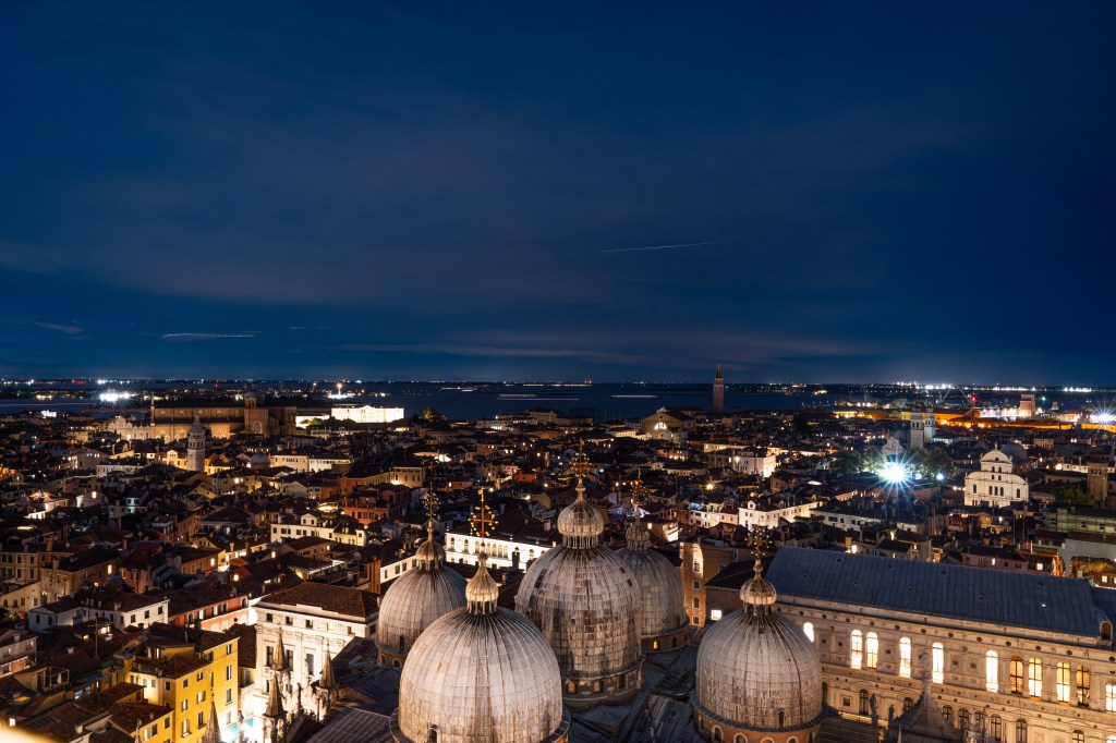 A view of the Doge Palace and beyond from the San Marco Campanile.